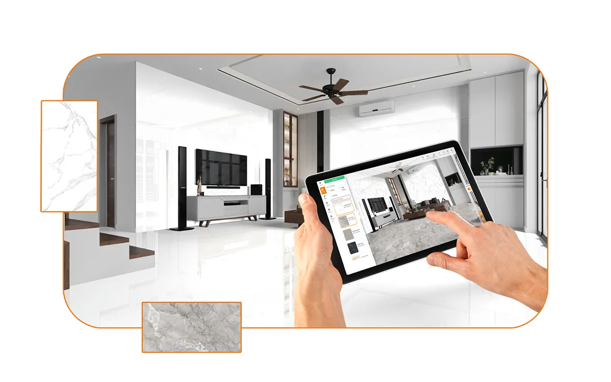 Visualize Tiles Instantly in Real Spaces