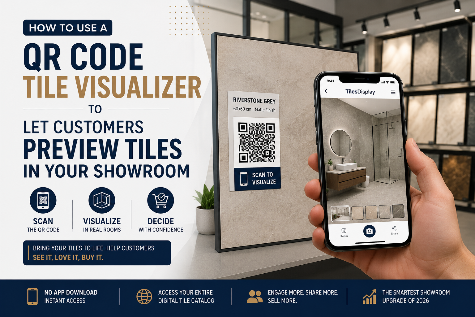 How to Use a QR Code to Let Customers Visualize Tiles in Your Showroom