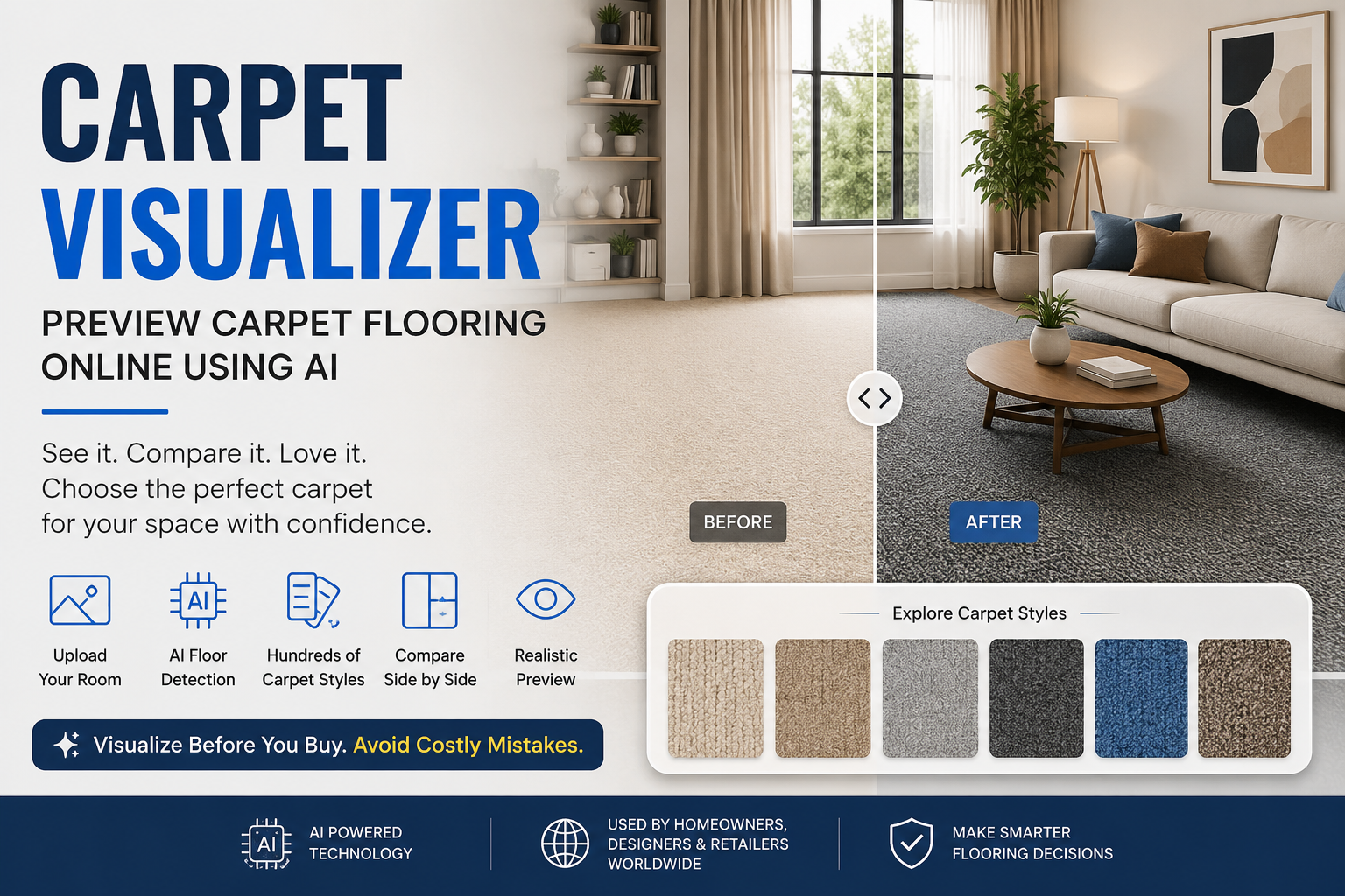 Carpet Visualizer: Preview Carpet Flooring Online Using AI