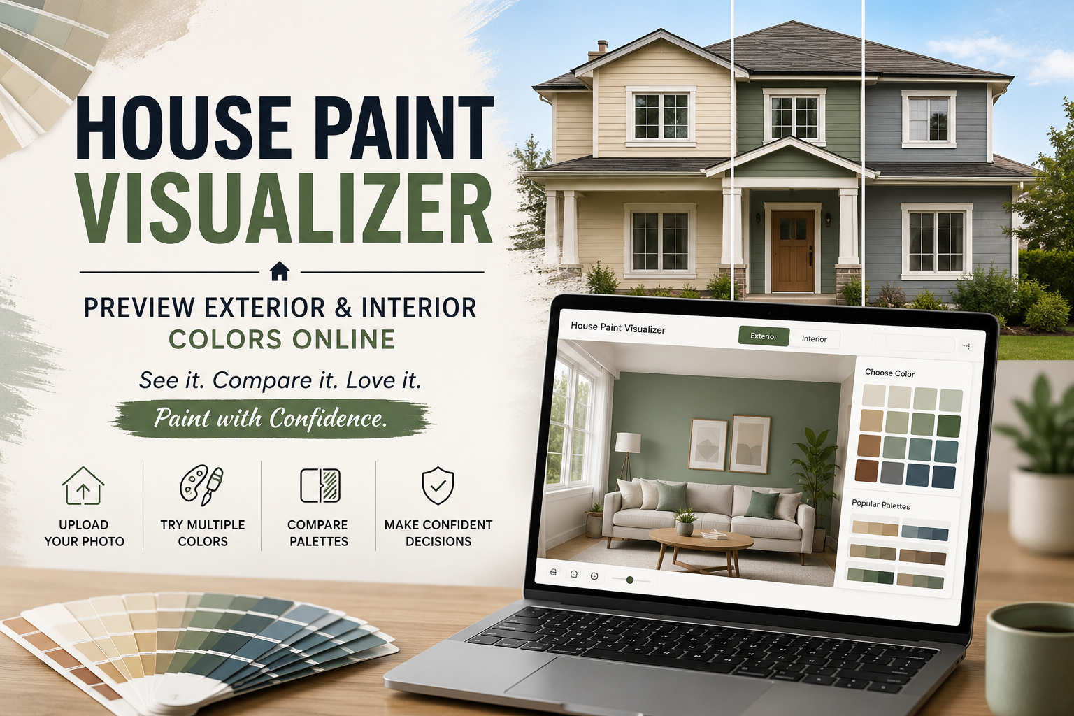 House Paint Visualizer: Preview Exterior & Interior Colors Online