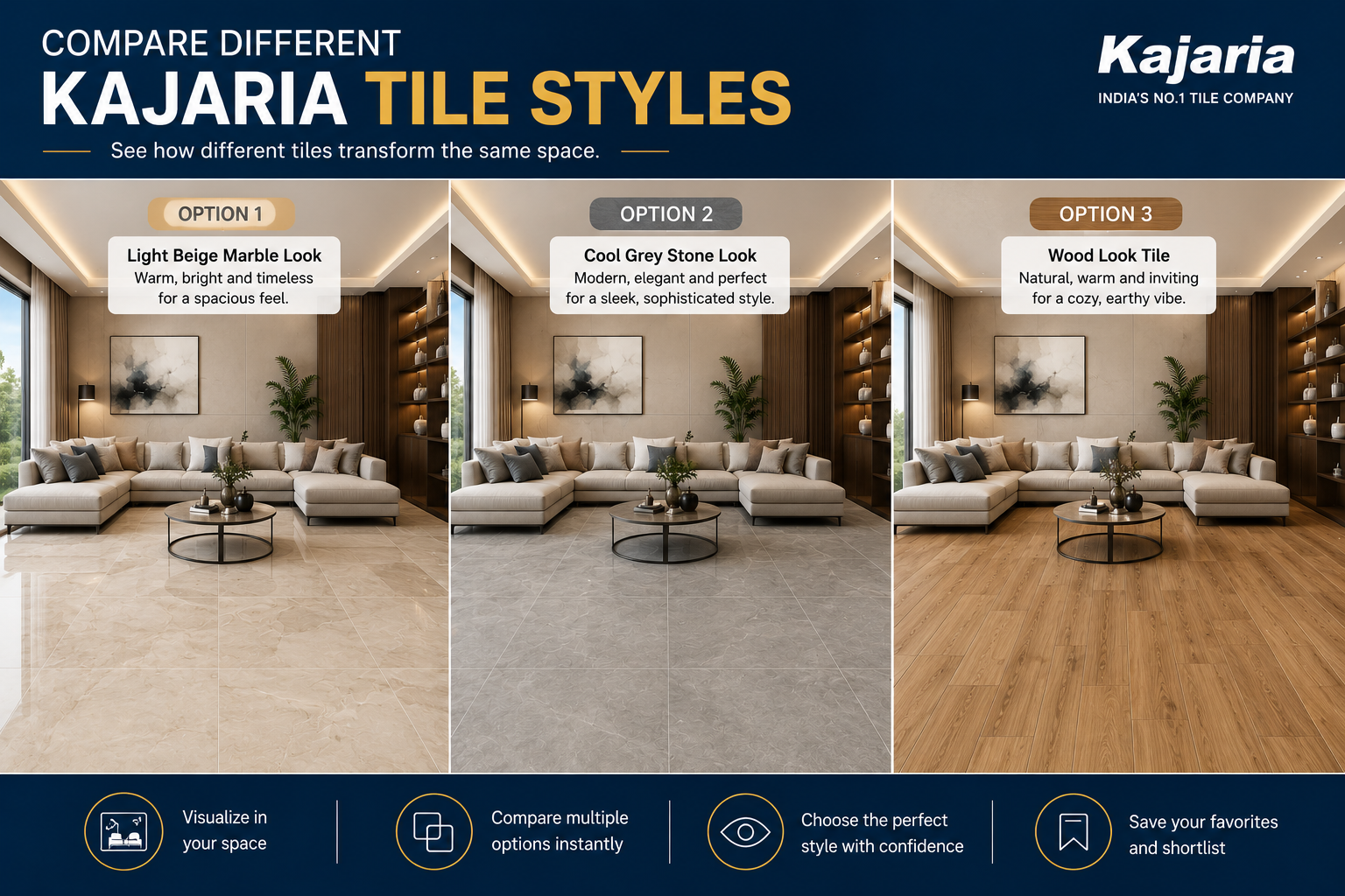 Why a Large Kajaria Tile Collection Benefits From Visualization